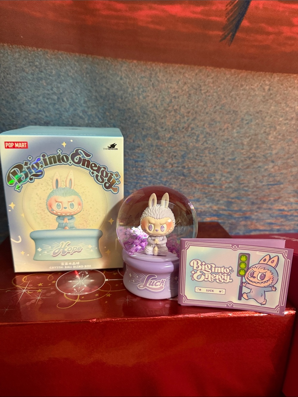 POP MART Biginto Energy Lucky Purple Snow Globe Figure